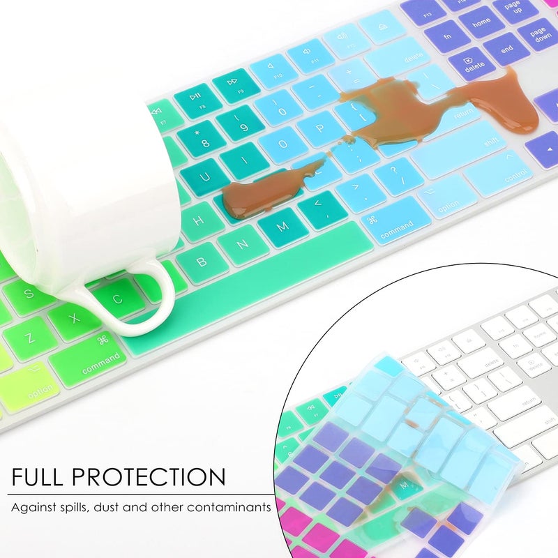 Allinside Rainbow Cover for Apple iMac Magic Wireless Keyboard with Numeric Keypad MQ052LL/A A1843 US Layout - Image 5